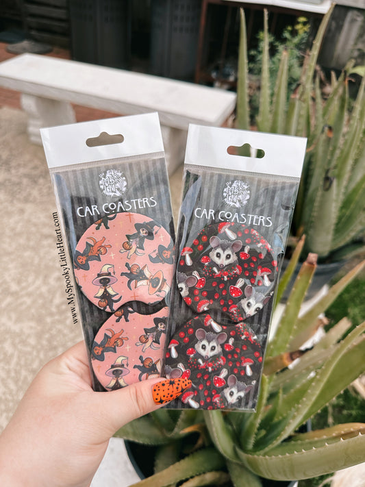 Familiars Set of 2 Car Coasters