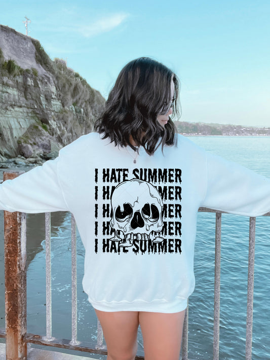 I hate summer Skull Melting PNG File
