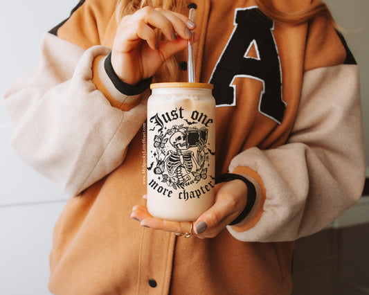 Just one more Chapter 16oz Frosted Glass Cup