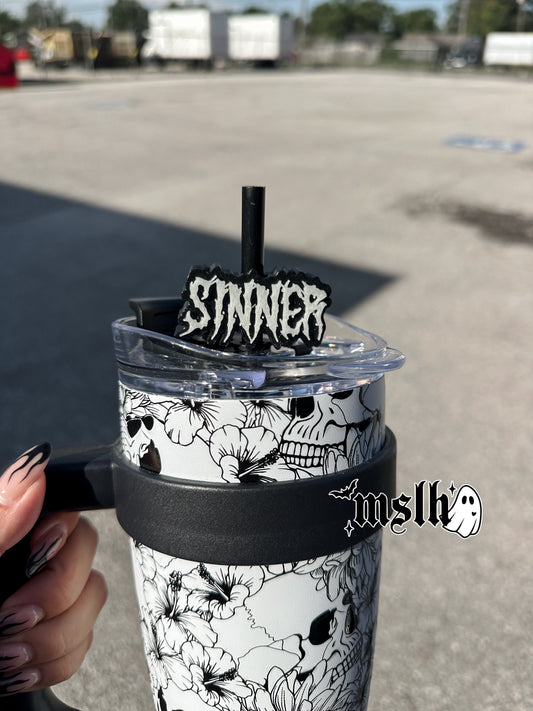 Sinner MSLH Exclusive 8mm and 10mm Straw Topper for Tumblers -3D PRINTED