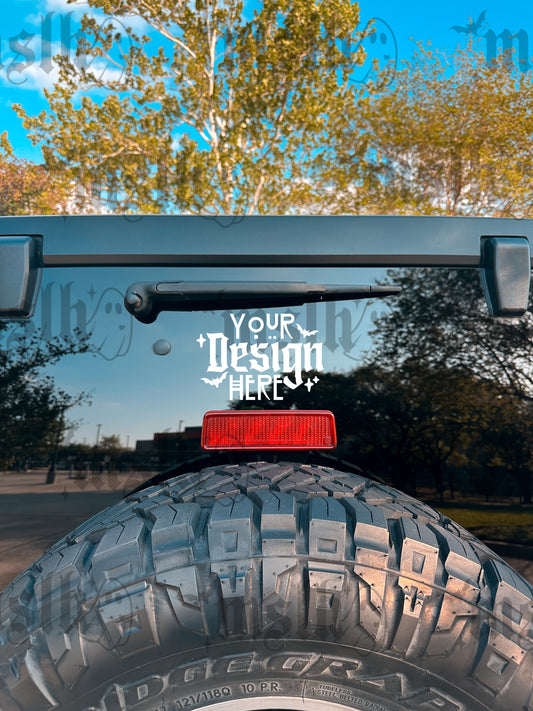 Black 4x4 Rear Window Mockup