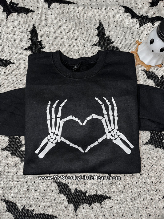 Heart Shaped Skeleton Hands