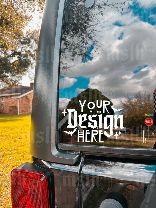 Rear Window Black 4x4 Mockup