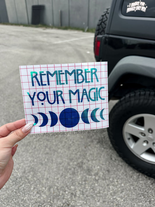 Remember your magic with Moon Phase MSLH Exclusive Vinyl Decal