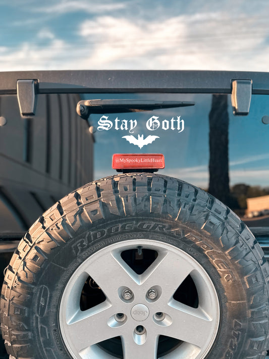 Stay Goth with Bat Vinyl Decal