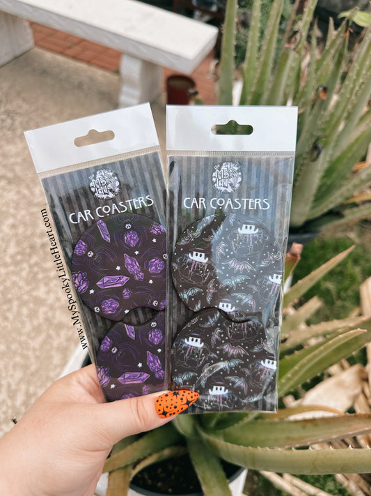 Witchy Set of 2 Car Coasters