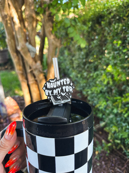 Haunted by my TBR MSLH Exclusive 8mm and 10mm Straw Topper for Tumblers -3D PRINTED