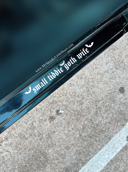 Small Tiddie Goth Wife with bats Vinyl Decal