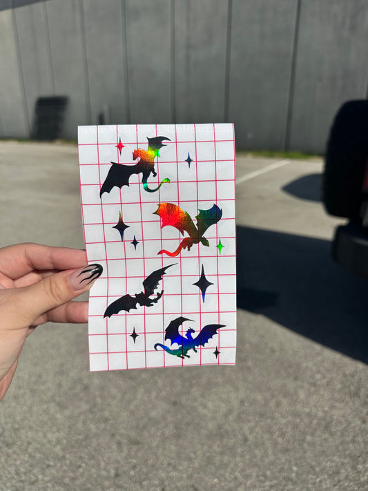Dragons and stars Vinyl Decal