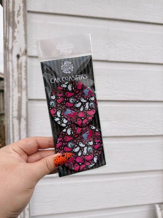 Final Ghost Set of 2 Car Coasters