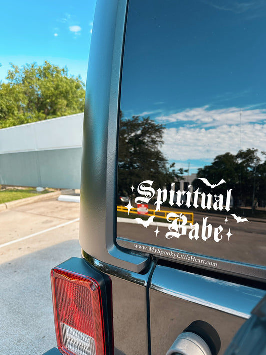 Spiritual Babe with bats and stars Vinyl Decal