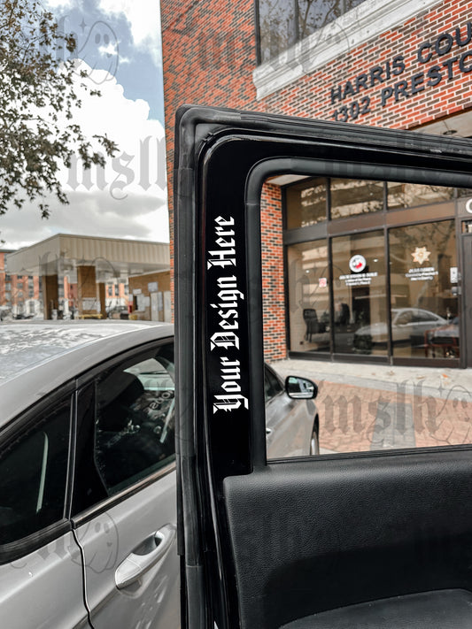 Black Door Frame Vinyl Decal Mockup