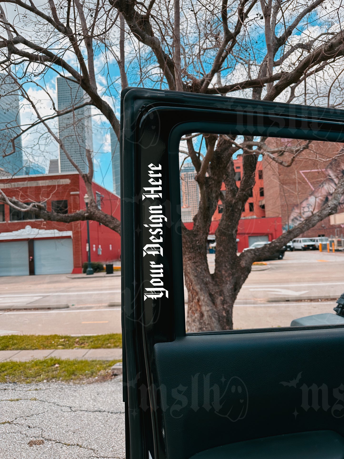 Door Frame Vinyl Decal Mockup