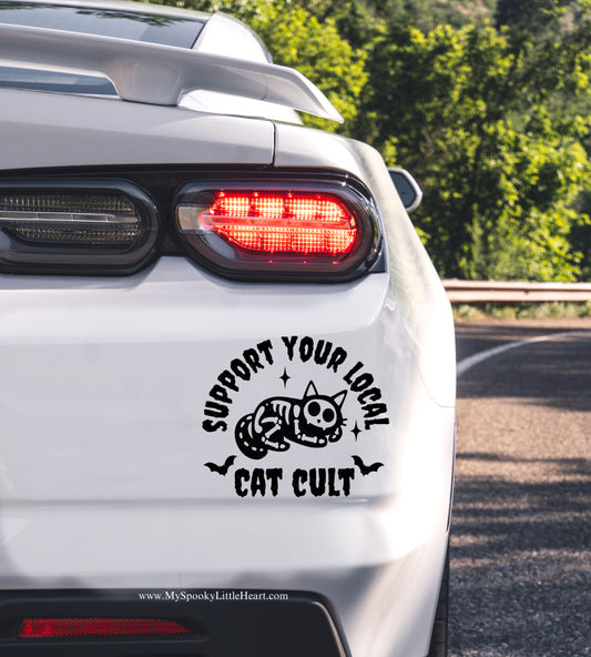 Support your local Cat Cult Vinyl Decal