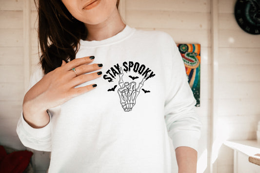 Stay Spooky Skellie Single Color PNG File