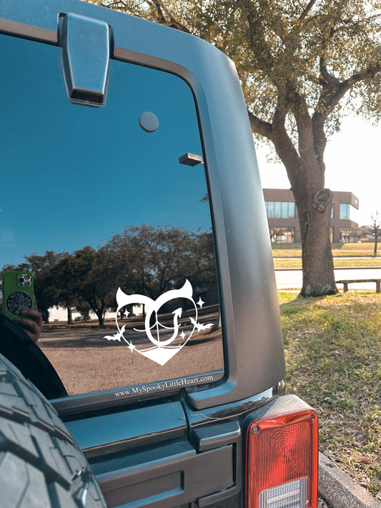 Satanic Heart Shaped Booty Vinyl Decal
