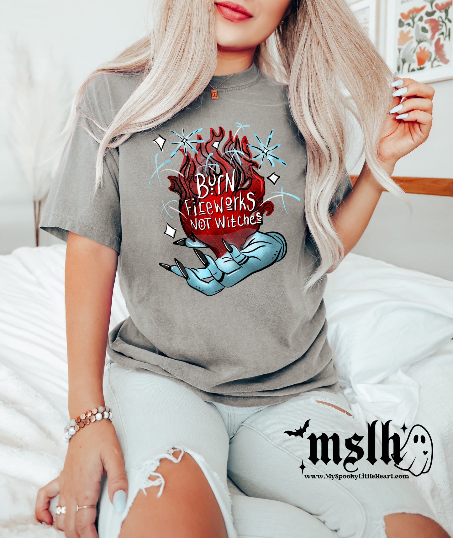 Burn Fireworks not Witches 4th of July T-Shirt