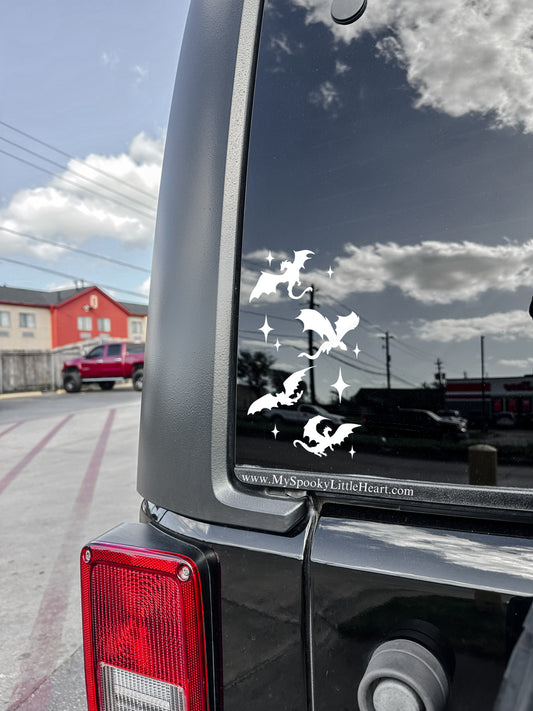 Dragons and stars Vinyl Decal