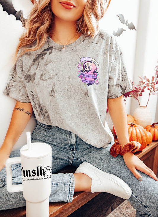 Dead inside but still cute Paste Goth Dyed T-Shirt