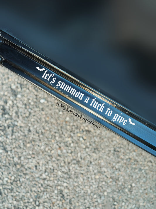 Let's Summon a Fuck to Give with Bats Vinyl Decal