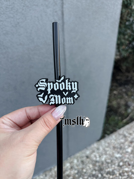 Spooky Mom MSLH Exclusive 8mm and 10mm Straw Topper for Tumblers -3D PRINTED