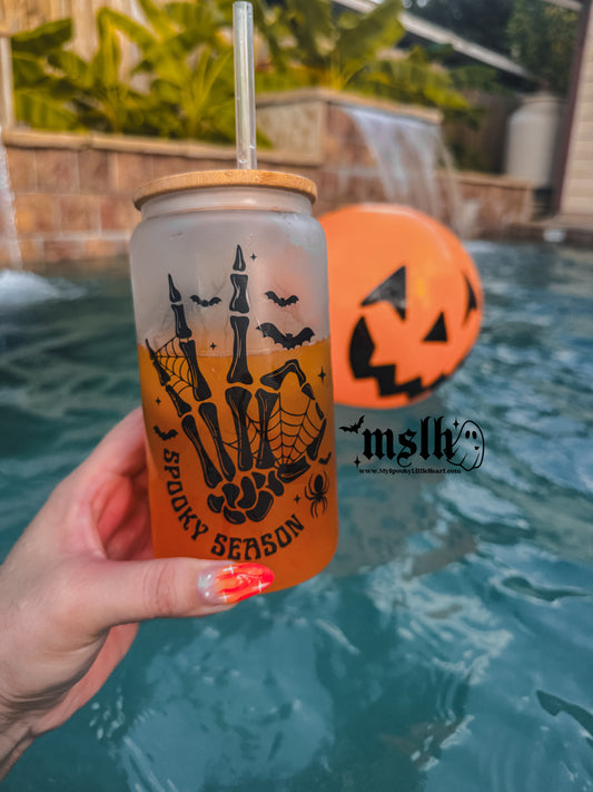 Spooky Season 16oz Frosted Glass Cup