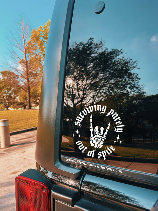 Surviving Purely out of Spite Vinyl Decal