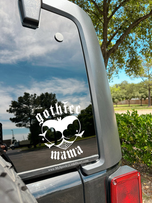 Gothicc Mama with bats Vinyl Decal
