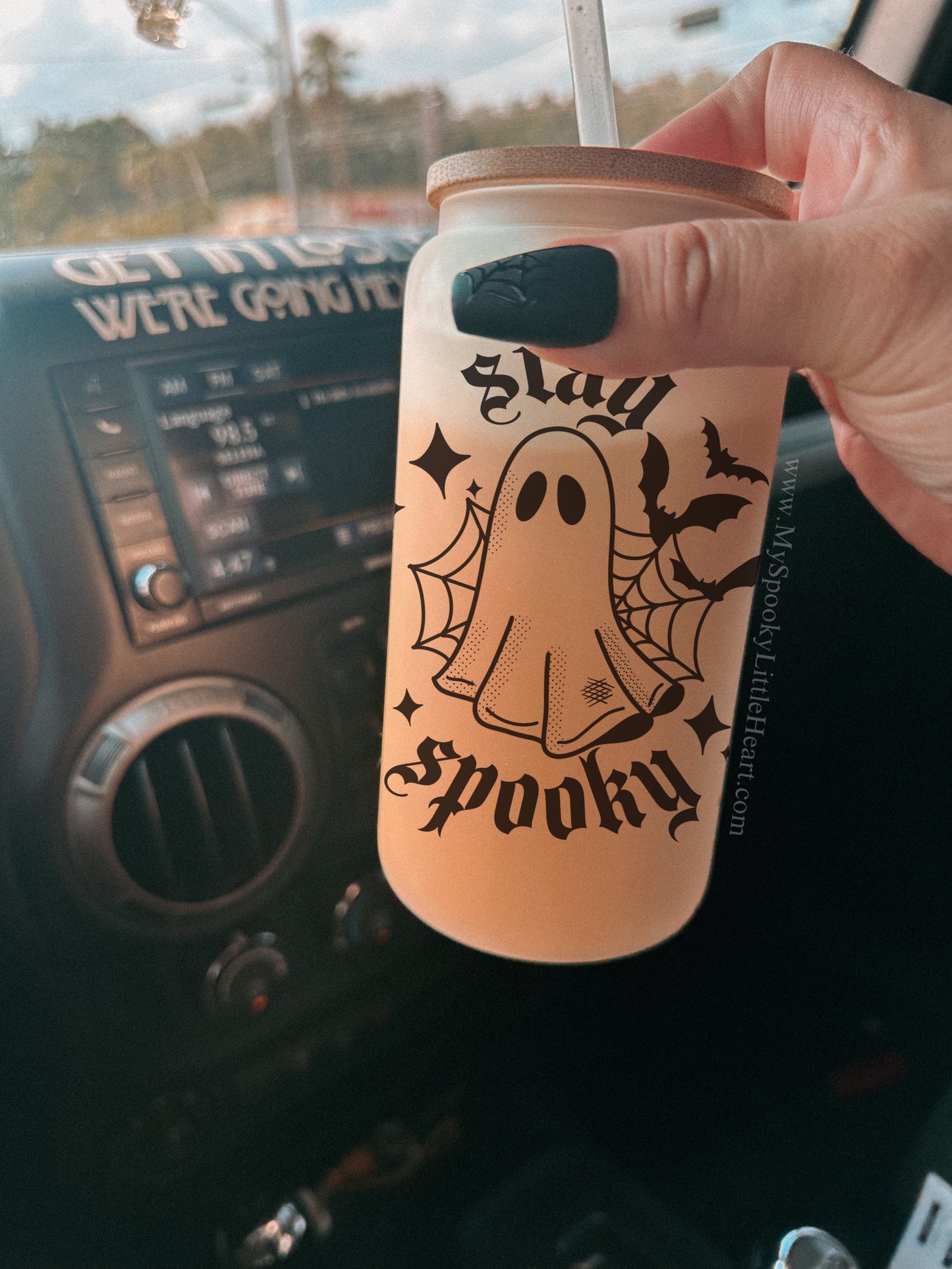 Stay Spooky 16oz Frosted Glass Cup