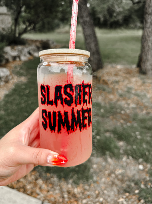 Summer Slasher MSLH Exclusive 16oz Glass Cup