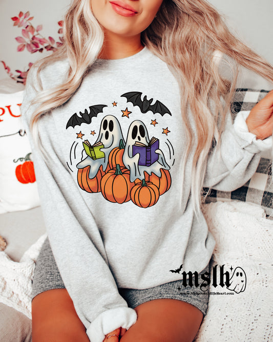 Ghosts reading books