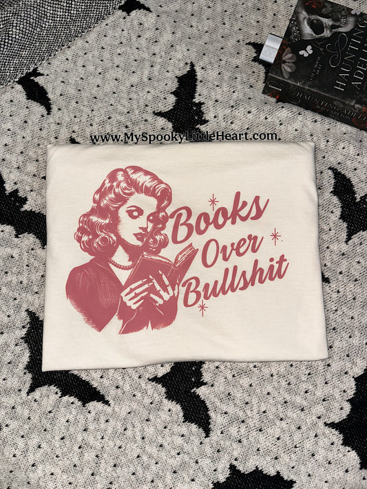 Books over Bullshit Adult Unisex T-Shirt