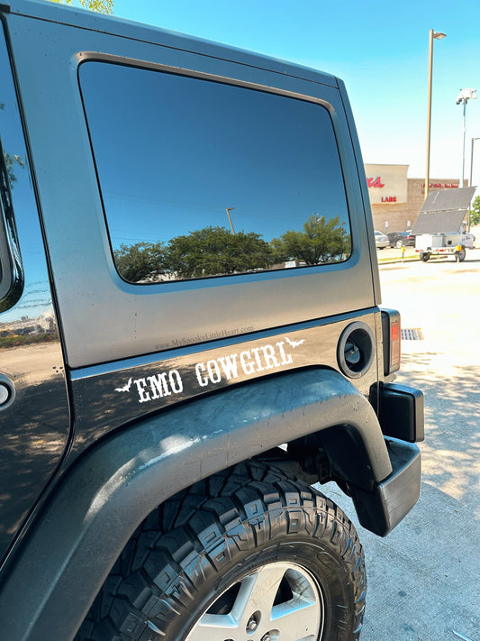 Emo Cowgirl Vinyl Decal