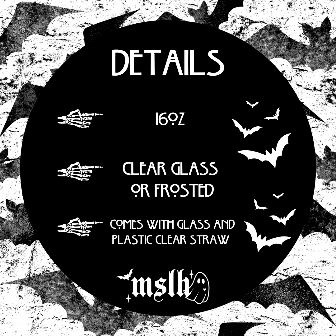 Death by TBR 16oz Glass Cup