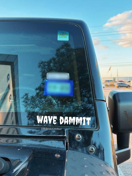 Wave Dammit Vinyl Decal