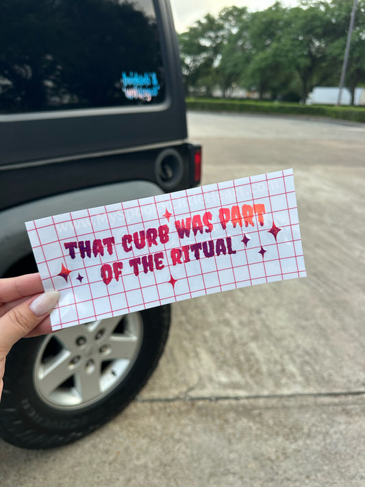 That curb was part of the ritual MSLH Exclusive Vinyl Decal