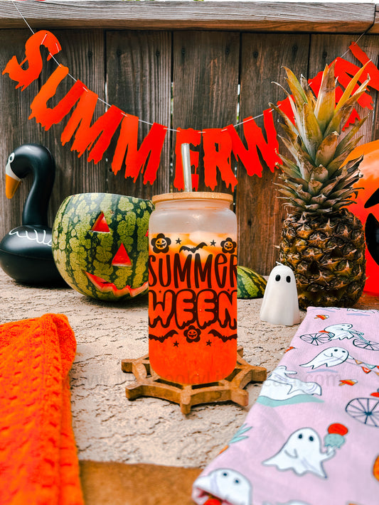 Summerween 16oz Glass Cup