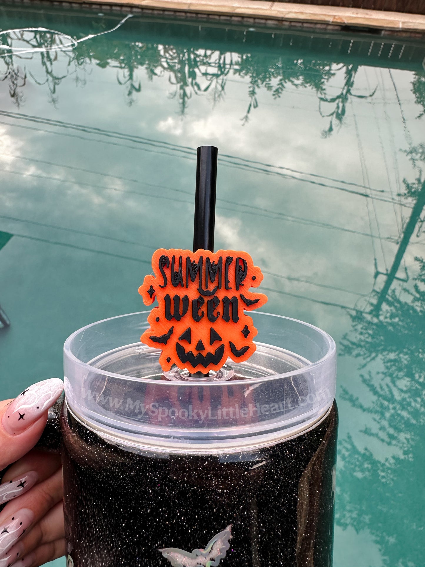 Summerween MSLH Exclusive 8mm and 10mm Straw Topper for Tumblers -3D PRINTED