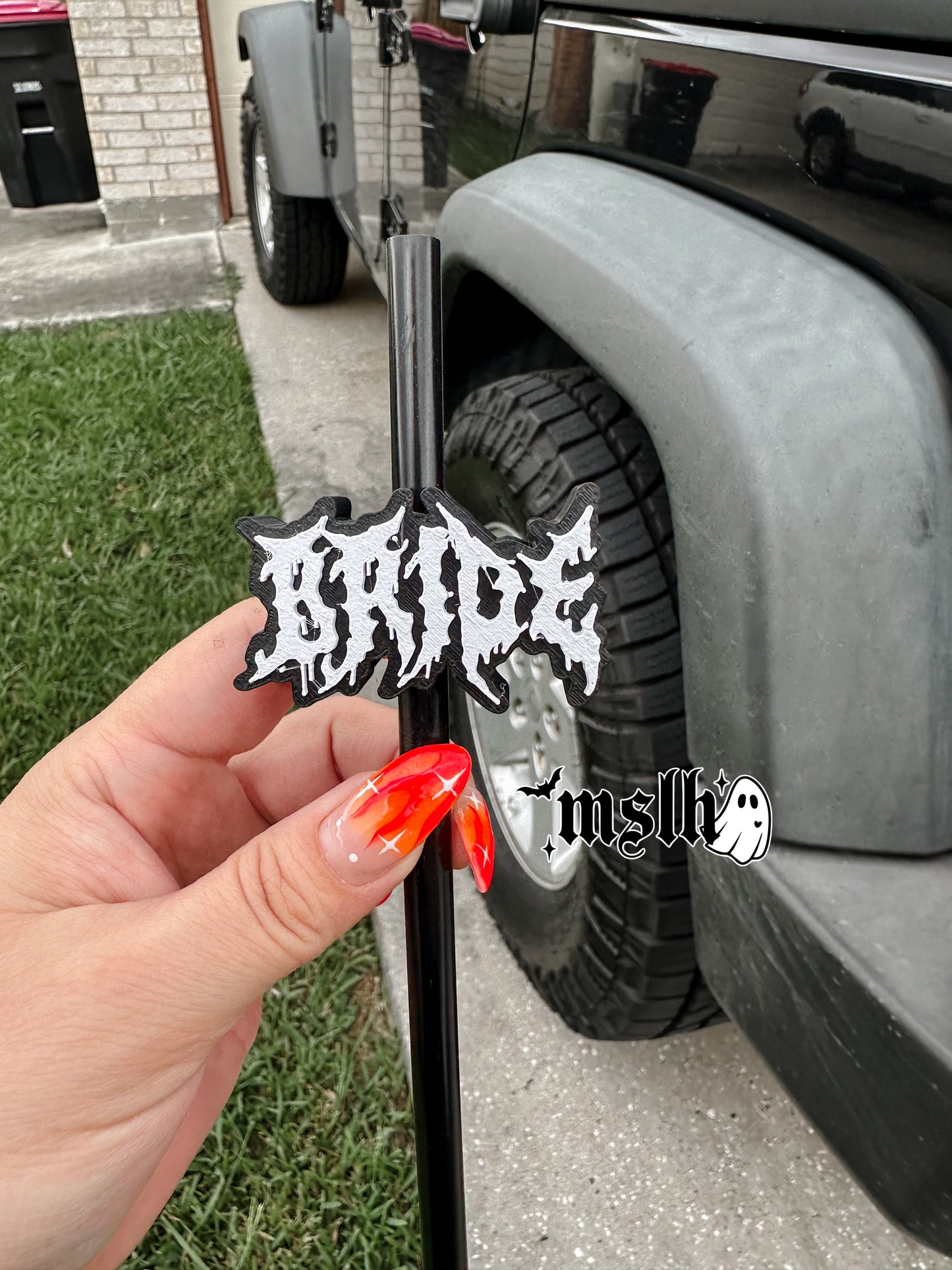Bride MSLH Exclusive 8mm and 10mm Straw Topper for Tumblers -3D PRINTED