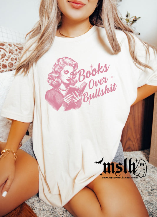 Books over Bullshit Adult Unisex T-Shirt