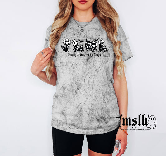 Easily Distracted by Dogs Dyed T-Shirt
