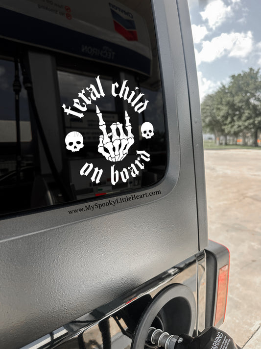 Feral Child on Board Vinyl Decal