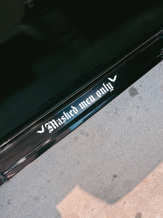 Masked Men only Vinyl Decal