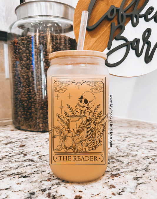 The Reader 16oz Frosted Glass Cup