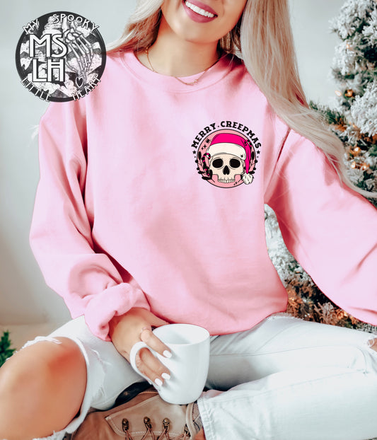 Merry Creepmas Pink SweatShirt