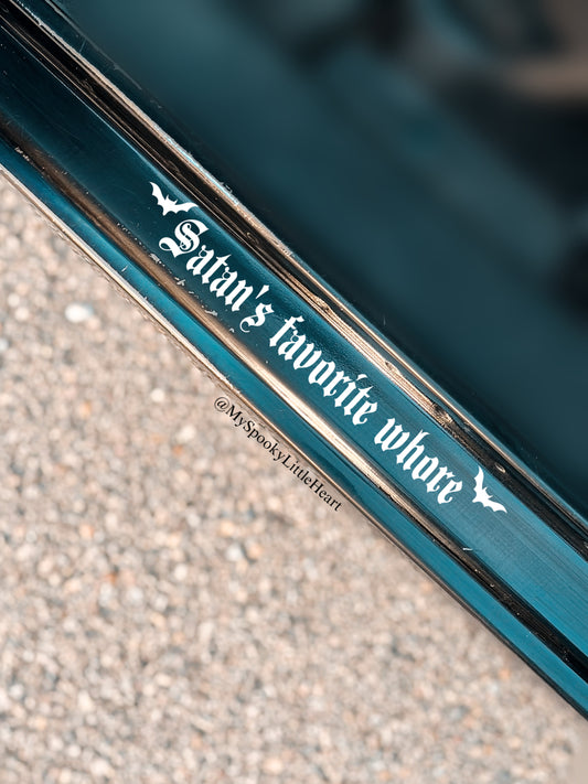 Satan's Favorite Whore Vinyl Decal