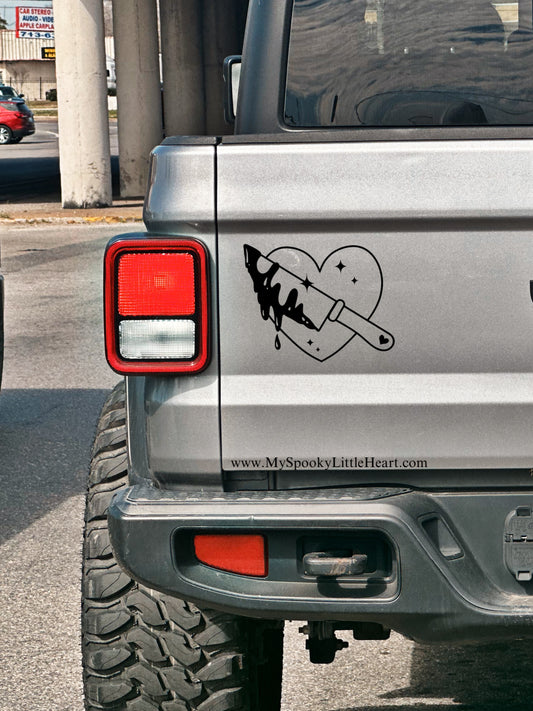 Creepy Cute Heart Vinyl Decal