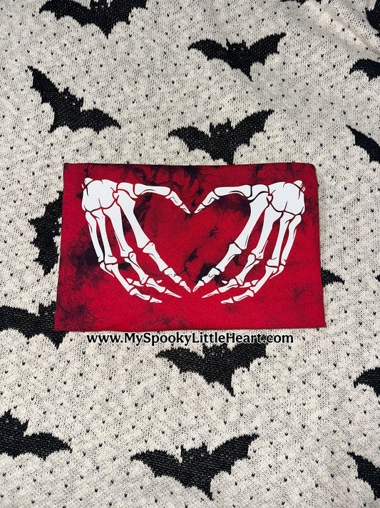 Skellie Heart Red and Black Shirt