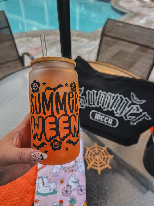 Summerween 16oz Glass Cup