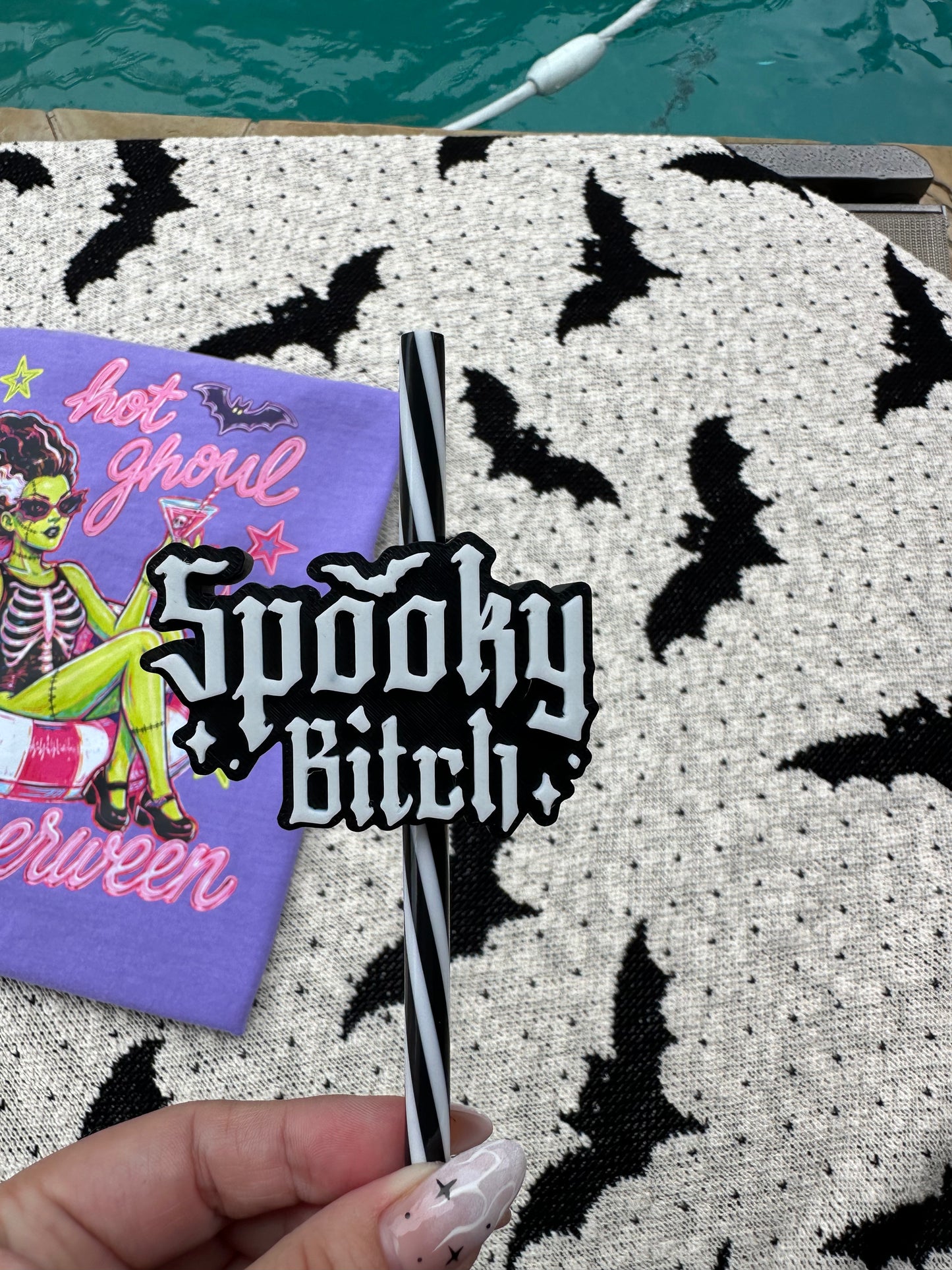 Spooky B MSLH Exclusive 8mm Straw Topper for Tumblers -3D PRINTED